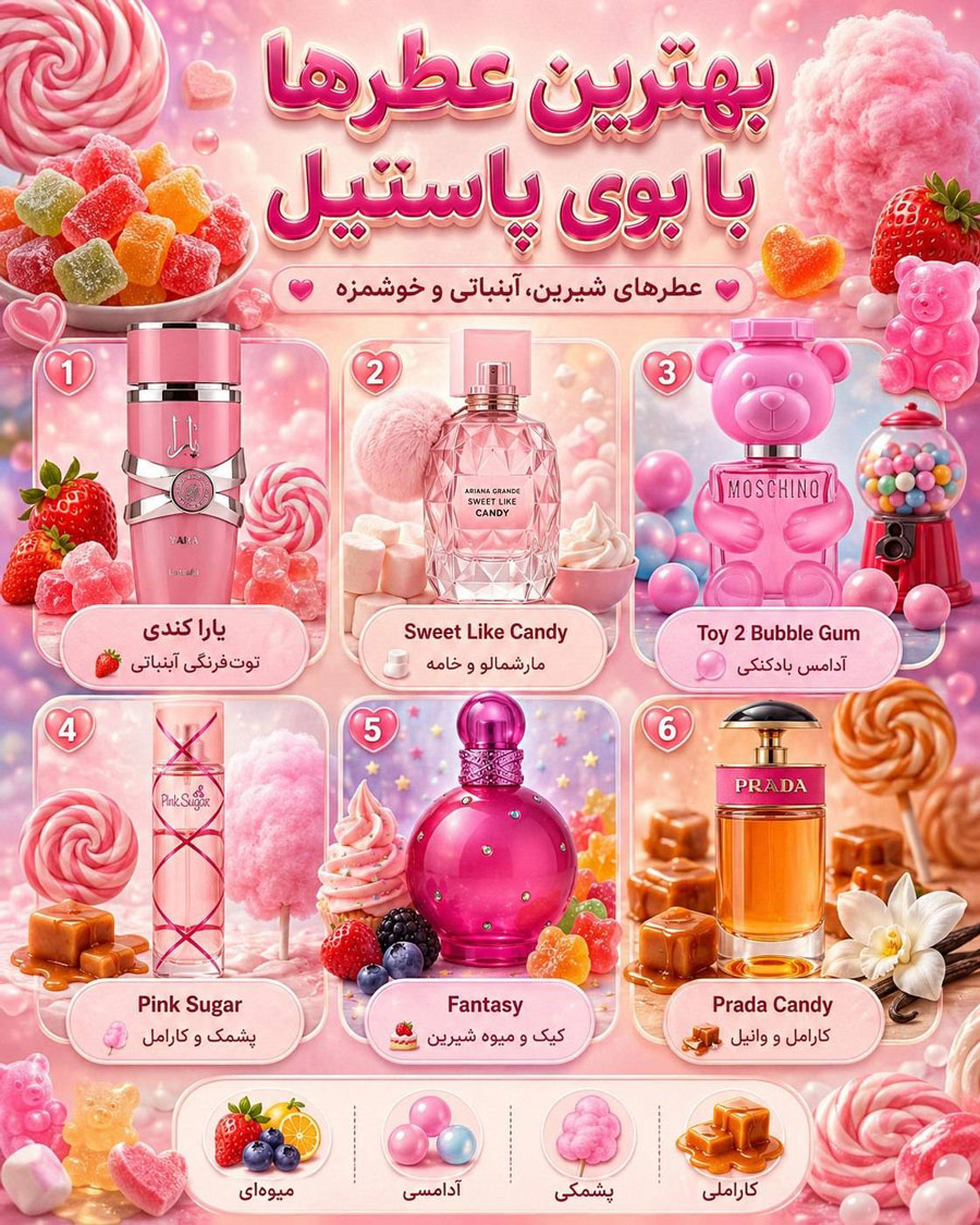 بهترین عطرها با بوی پاستیل