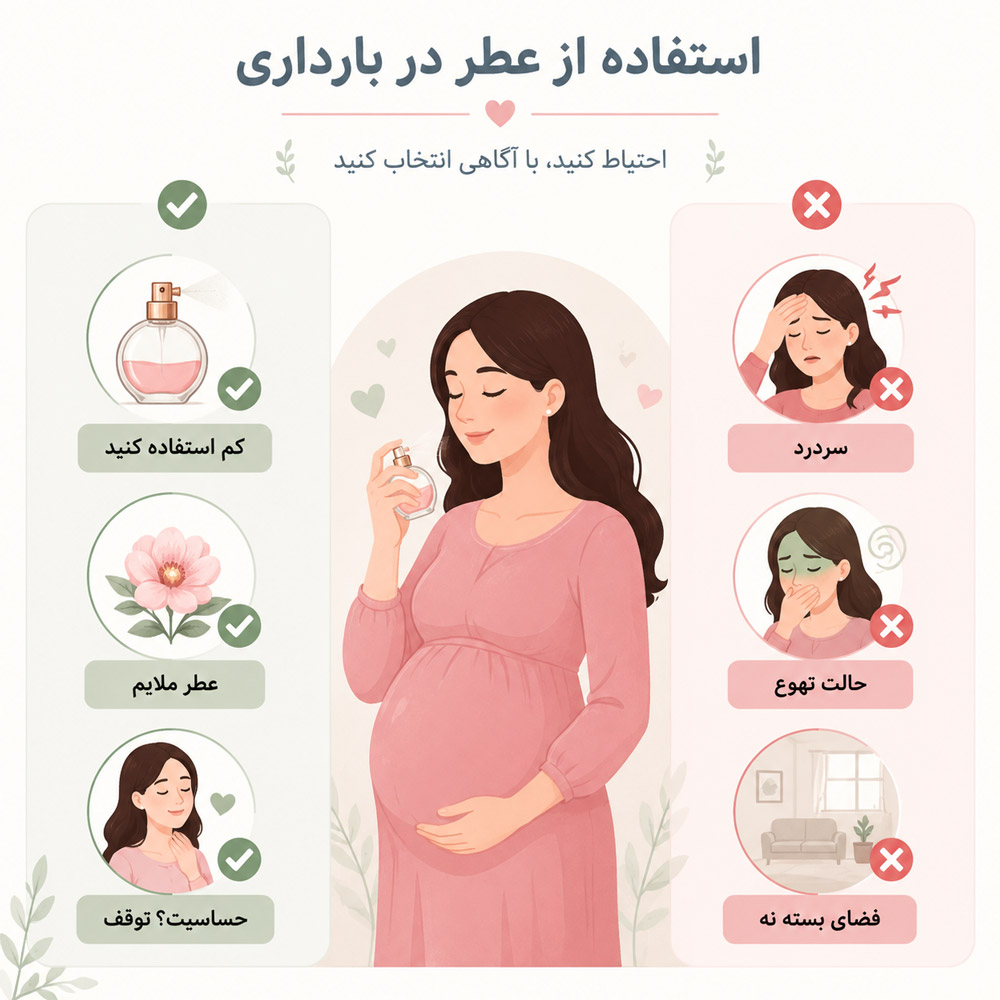 چه زمانی بهتر است در دوران بارداری از عطر استفاده نکنیم؟