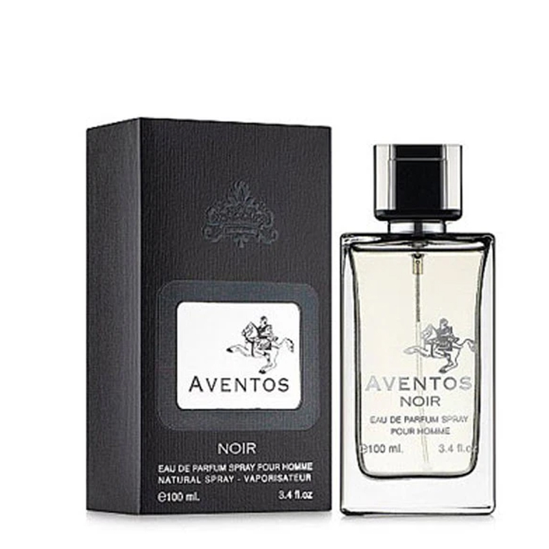 ادو پرفیوم مردانه اونتوس نویر (Aventus Noir) از برند Fragrance World حجم 100 میلی‌لیتر؛ قدرت، وقار و جذابیت در یک رایحه مردانه