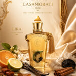 عطر کازاموراتی لیرا از برند نایس پاپت (Lira) حجم 100 میلی لیتر؛ سمفونی جادویی کارامل و مرکبات برای بانوان جسور