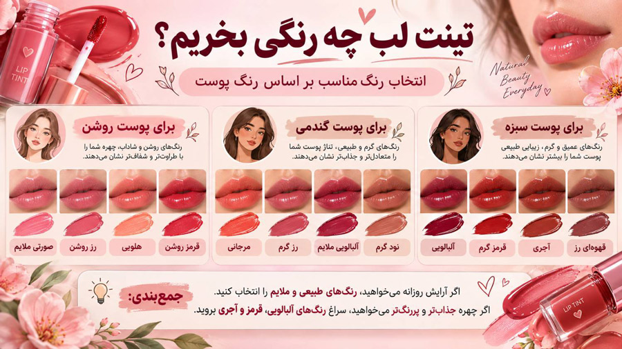 تینت لب چه رنگی بخریم؟